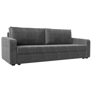 Прямой диван "Лига 009", механизм еврокнижка, рогожка, цвет серый