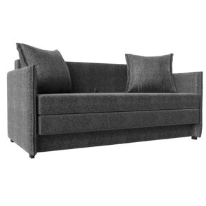 Прямой диван "Лига 011", механизм раскладной, рогожка, цвет серый