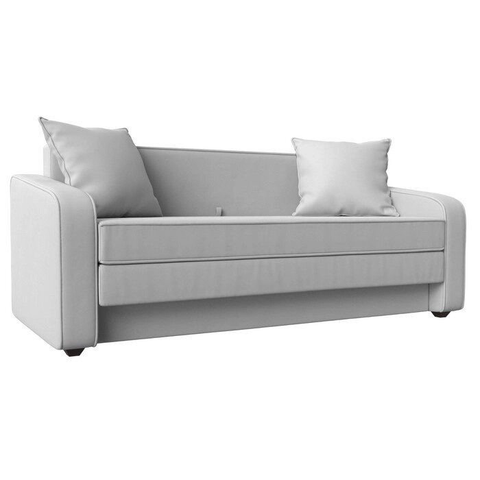 Прямой диван "Лига 013", механизм раскладной, экокожа, цвет белый от компании Интернет-гипермаркет «MALL24» - фото 1