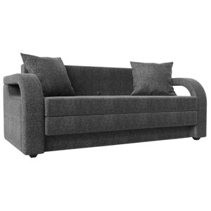 Прямой диван "Лига 014", механизм раскладной, рогожка, цвет серый