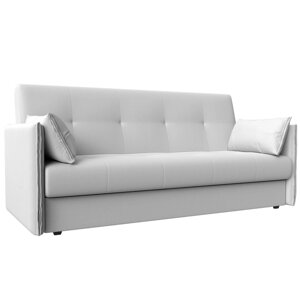 Прямой диван "Лига 018", механизм книжка, экокожа, цвет белый