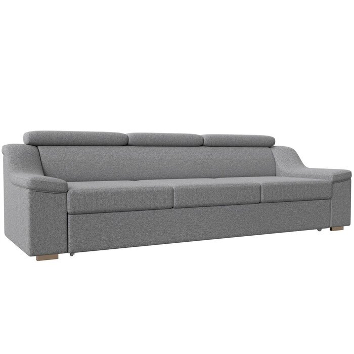 Прямой диван "Линдос", механизм дельфин, рогожка, цвет серый от компании Интернет-гипермаркет «MALL24» - фото 1