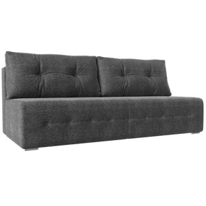 Прямой диван "Лондон", механизм еврокнижка, рогожка, цвет серый