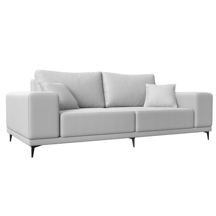 Прямой диван "Льюес", без механизма, экокожа, цвет белый от компании Интернет-гипермаркет «MALL24» - фото 1