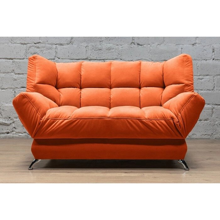 Прямой диван "Люкс 2", механизм клик-кляк, велюр, цвет сatania flame от компании Интернет-гипермаркет «MALL24» - фото 1