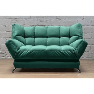 Прямой диван "Люкс 2", механизм клик-кляк, велюр, цвет сatania izumrud
