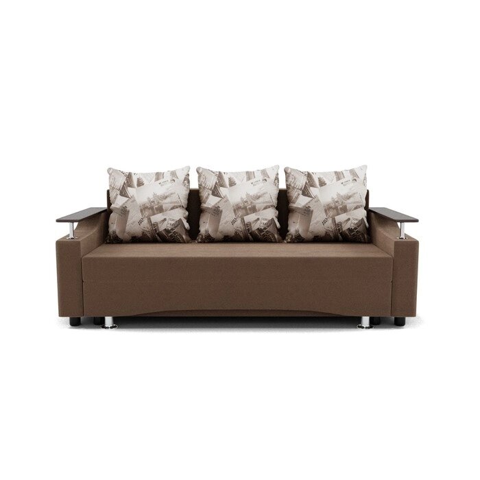 Прямой диван "Манго", механизм еврокнижка, ППУ, велюр, цвет глория 112 / дубай 2 от компании Интернет-гипермаркет «MALL24» - фото 1