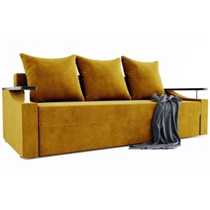 Прямой диван "Манго", механизм выкатной, ППУ, велюр, цвет селфи 08