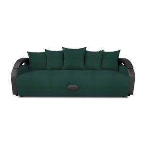 Прямой диван "Мария", механизм еврокнижка, рогожка, цвет bahama plus emerald