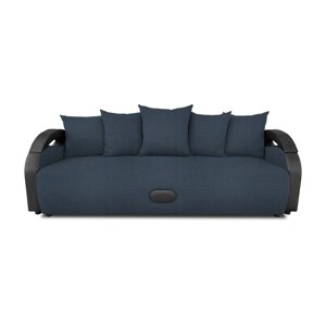 Прямой диван "Мария", механизм еврокнижка, рогожка, цвет lunar navy