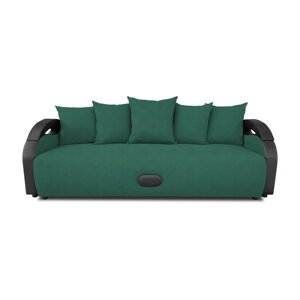 Прямой диван "Мария", механизм еврокнижка, велюр, цвет bingo green