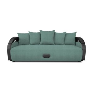 Прямой диван "Мария", механизм еврокнижка, велюр, цвет bingo mint