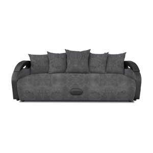 Прямой диван "Мария", механизм еврокнижка, велюр, цвет dakota grafit