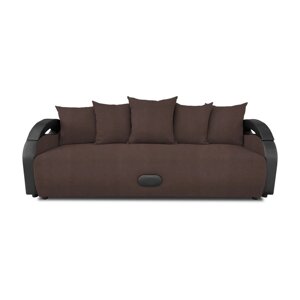Прямой диван "Мария", механизм еврокнижка, велюр, цвет dream chocolate