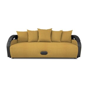 Прямой диван "Мария", механизм еврокнижка, велюр, цвет dream yellow