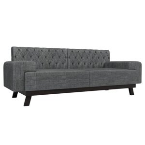 Прямой диван "Мюнхен Люкс", рогожка, цвет серый