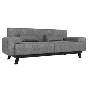 Прямой диван "Мюнхен", рогожка, цвет серый
