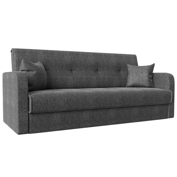 Прямой диван "Надежда", механизм книжка, рогожка, цвет серый от компании Интернет-гипермаркет «MALL24» - фото 1