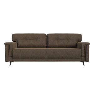 Прямой диван "Оксфорд", механизм пантограф, рогожка, цвет коричневый