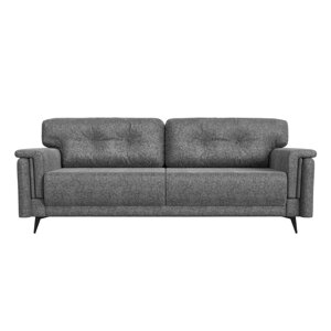 Прямой диван "Оксфорд", механизм пантограф, рогожка, цвет серый