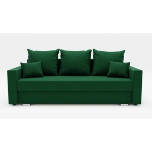 Прямой диван "Олимп 1", механизм еврокнижка, ППУ, велюр, цвет гелекси лайт 010