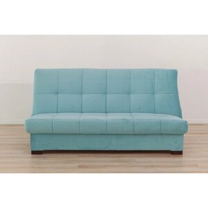 Прямой диван "Осло", механизм книжка, велюр, цвет бирюзовый