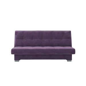 Прямой диван "Осло", механизм книжка, велюр, цвет фиолетовый