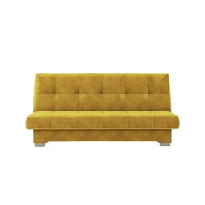 Прямой диван "Осло", механизм книжка, велюр, цвет горчичный