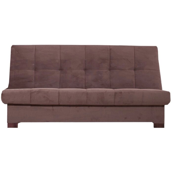 Прямой диван "Осло", механизм книжка, велюр, цвет коричневый от компании Интернет-гипермаркет «MALL24» - фото 1