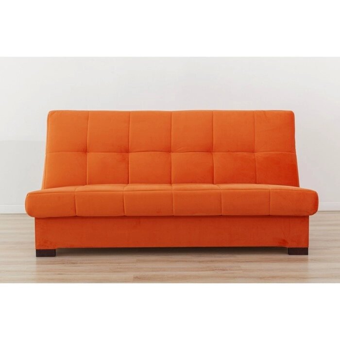 Прямой диван "Осло", механизм книжка, велюр, цвет оранжевый от компании Интернет-гипермаркет «MALL24» - фото 1