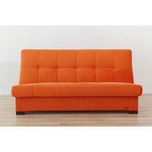 Прямой диван "Осло", механизм книжка, велюр, цвет оранжевый
