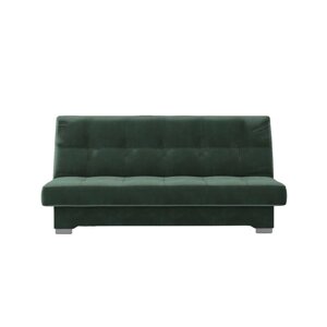 Прямой диван "Осло", механизм книжка, велюр, цвет зелёный