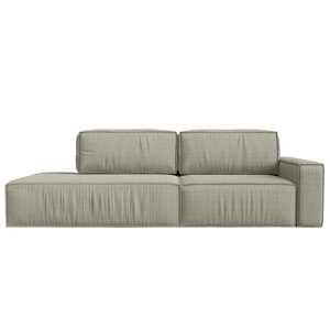 Прямой диван "Прага модерн", еврокнижка, подлокотник справа, рогожка, цвет корфу 02
