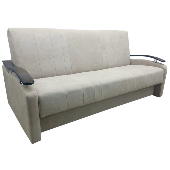 Прямой диван "Прайм 7", механизм книжка, независимый пружинный блок, велюр, цвет бежевый от компании Интернет-гипермаркет «MALL24» - фото 1