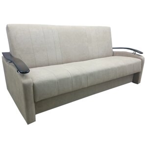 Прямой диван "Прайм 7", механизм книжка, независимый пружинный блок, велюр, цвет бежевый