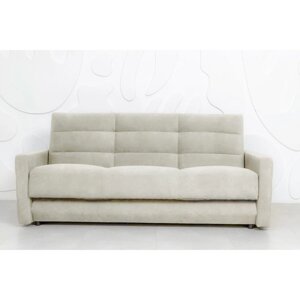 Прямой диван "Прайм 9", механизм книжка, независимый пружинный блок, велюр, цвет белый
