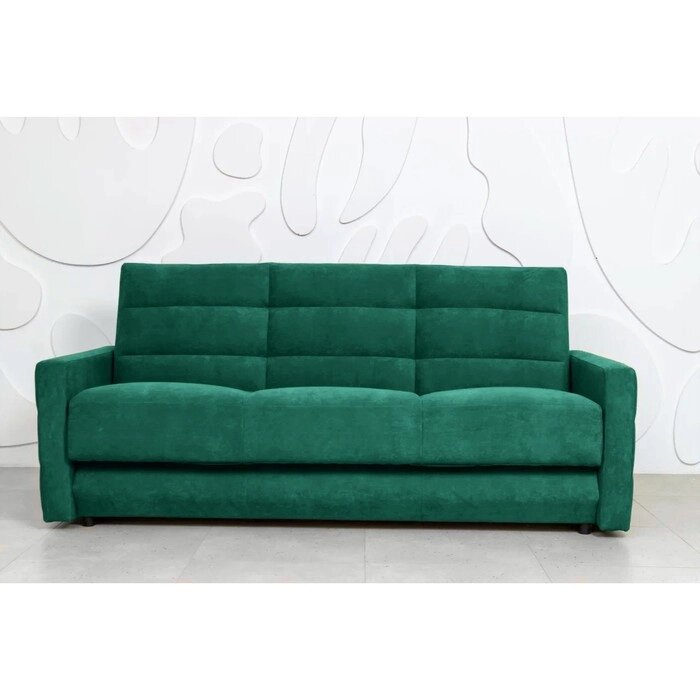 Прямой диван "Прайм 9", механизм книжка, независимый пружинный блок, велюр, цвет изумруд от компании Интернет-гипермаркет «MALL24» - фото 1