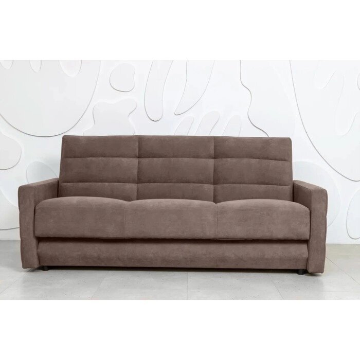 Прямой диван "Прайм 9", механизм книжка, независимый пружинный блок, велюр, цвет мокко от компании Интернет-гипермаркет «MALL24» - фото 1