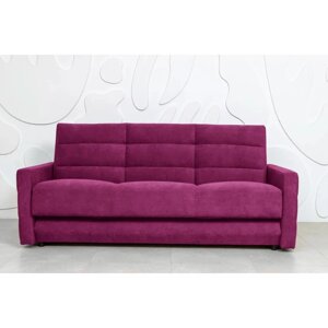 Прямой диван "Прайм 9", механизм книжка, независимый пружинный блок, велюр, фиолетовый