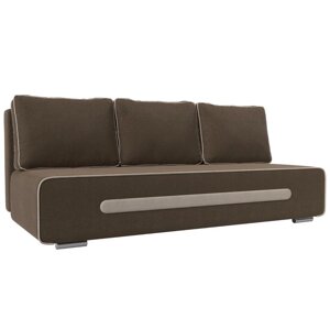 Прямой диван "Приам", механизм еврокнижка, рогожка, цвет коричневый