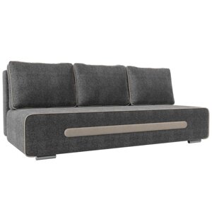 Прямой диван "Приам", механизм еврокнижка, рогожка, цвет серый