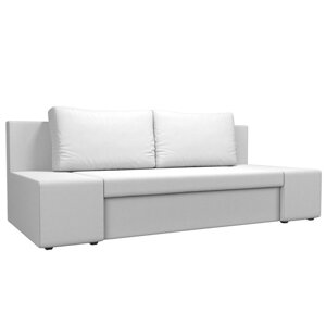 Прямой диван "Сан Ремо", еврокнижка, экокожа, цвет белый
