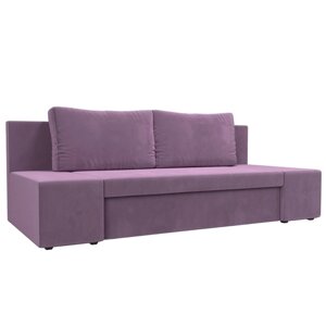 Прямой диван "Сан Ремо", еврокнижка, микровельвет, цвет сиреневый