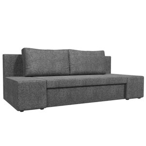 Прямой диван "Сан Ремо", еврокнижка, рогожка, цвет серый