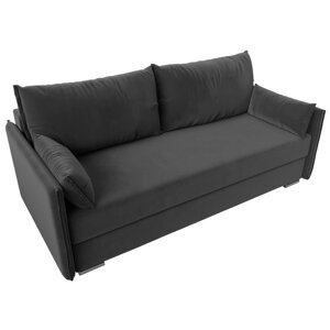 Прямой диван "Сайгон", механизм еврокнижка, велюр, цвет серый