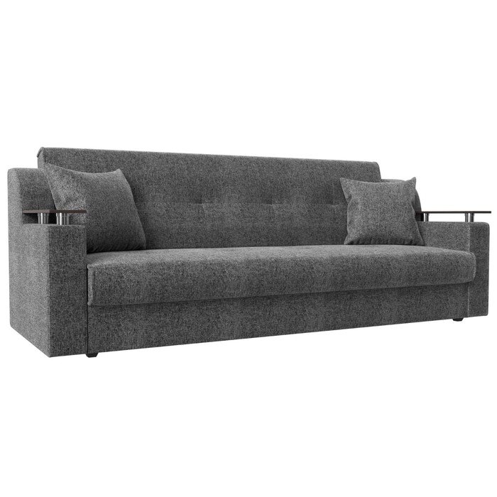 Прямой диван "Сенатор", механизм книжка, рогожка, цвет серый от компании Интернет-гипермаркет «MALL24» - фото 1