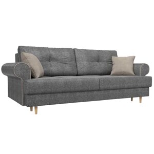 Прямой диван "Сплин", механизм еврокнижка, рогожка, цвет серый