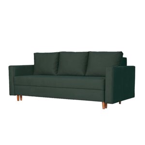 Прямой диван "Ванкувер", механизм еврокнижка, велюр, цвет зелёный