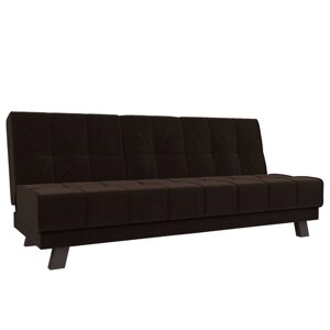 Прямой диван "Винсент", механизм книжка, микровельвет, цвет коричневый
