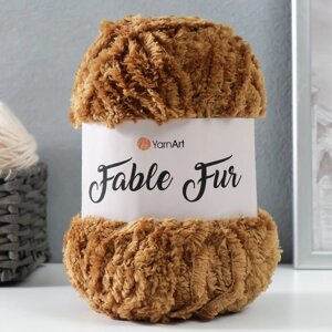 Пряжа "Fable Fur" 100% микрополиэстер 100м/100гр (970 бежевый)
